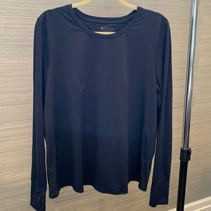 Athleta Sunlover Tulip Back Top, XL, Navy blue